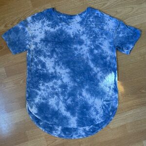 Time and Tru Sky Blue Tie-Dye Oversized T-Shirt Sleep Dress